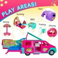 thumbnail image 3 of Set de juego Doll Camper Van TMATCHQJOY con muebles y piscina 3+, 3 of 8