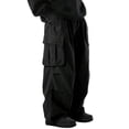 thumbnail image 2 of Blmnix Hiking Pants Pants Men Low Rise Travel Pants Baggy Cargo Sweatpants Long Black Wide-Leg Mens Summer Pants,XXXXL, 2 of 7