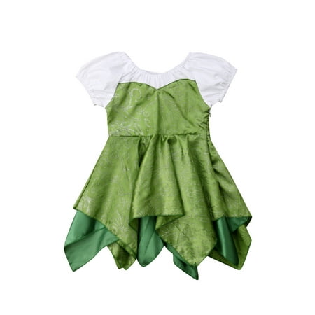 

Licupiee Kids Infant baby girls Green Princess Dresses Beautiful Party Prom Birthday Irregular Shiny Dress