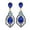 Blue, variant on Ayyufe Women Earrings Teardrop Shape Big Drop Dangle Zinc Alloy Rhinestone Earrings for Party
