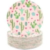 80-Pack Cactus Paper Plates for Fiesta Birthday Party, Baby Shower (9 in)