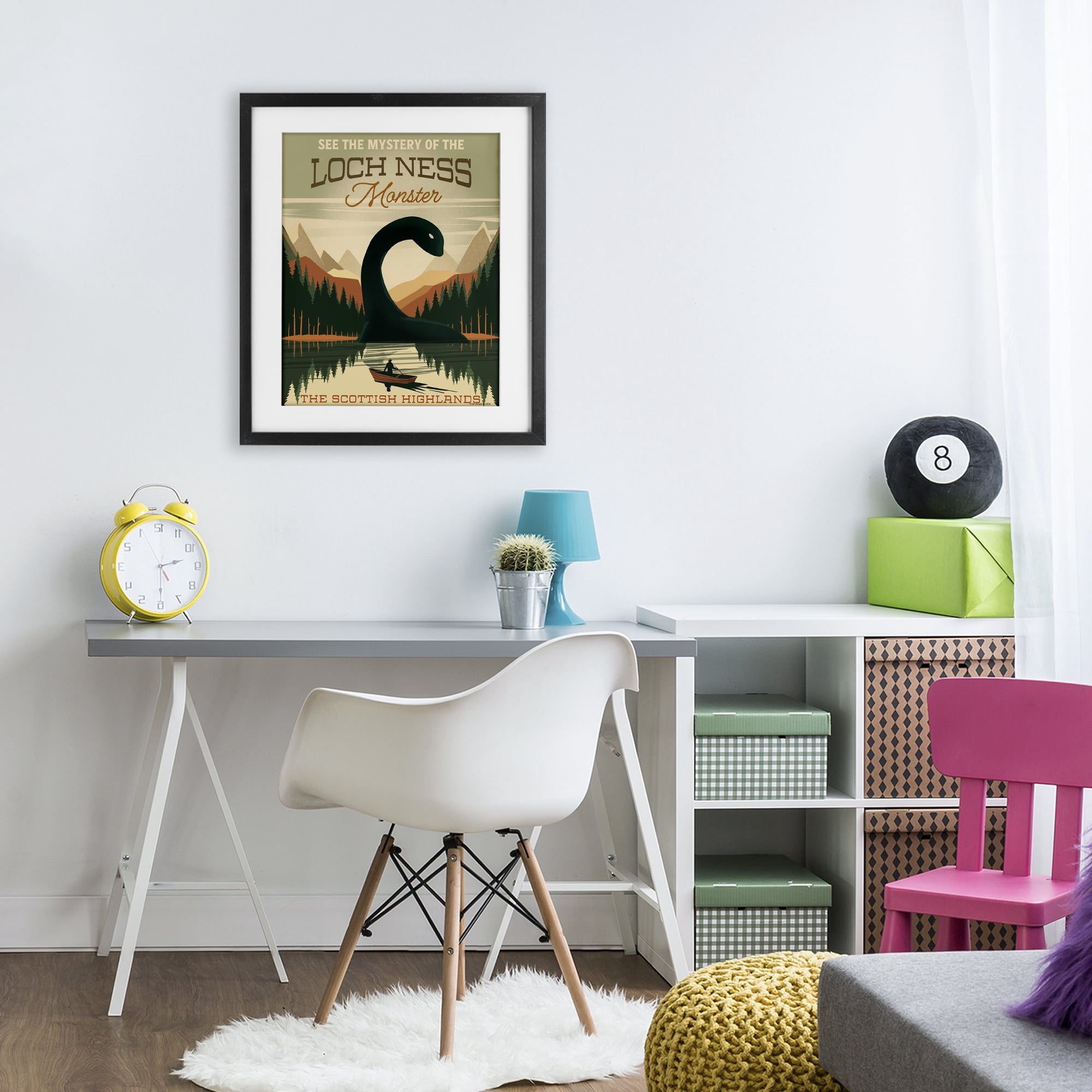 Stupell Industries Folklore Monster Tourism Black Framed Print Under Glass, design by Omar Escalante