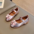 thumbnail image 2 of Cathalem Girls Talons Robe Sandals Cheville Sangle Bout Carré Bas Talon Noeud Fleur Robe Chaussures, Rose 25, 2 of 5