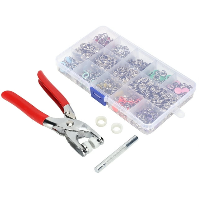 Herramienta para botones, kit de 804 piezas de cierres a presión, kit de cierres a presión, herramienta para botones de cuero, rendimiento sólido