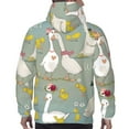 thumbnail image 7 of Daiia Cute Farm Birds for Men's Fashion Hoodies & Sweatshirts with Kangaroo Pocket Hooded Sweatshirt Breathable & Moisture Wicking-Large, 7 of 7