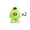 Green, variant on Honmine 2-Pack Cartoon Astronaut Robot Eraser Sharpener, Single-Point Manual Pencil Sharpener for Elementary Students, Desk and Home Use