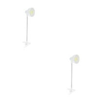 2pcs Clip Desk Reading Light LED Eye-caring Learning Lamp for Home Office (3W White)