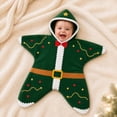 thumbnail image 5 of ZHANGDER Baby Starfish Onesie, Christmas Holiday Romper Cute Santa Graphic Fleece Jumpsuit Soft, 5 of 9
