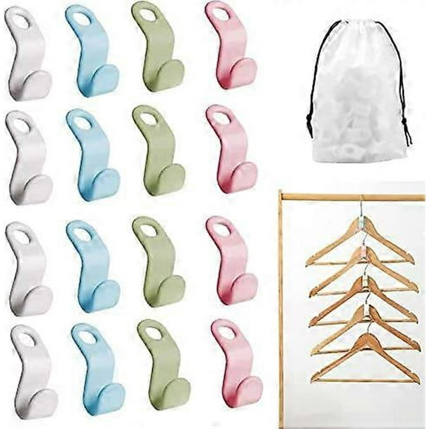 80pcs Clothes Hanger Connector Hooks,Space Saving Hangers,Magic Cloth Connecting Hanger Hooks Clothes Organiser