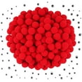 thumbnail image 4 of 300 Pieces 1 Inch Red Pom poms with 100 Pieces Wiggle Eyes, Arts and Crafts Pompom Balls for Kids DIY Art Creative Crafts Decorations, 4 of 4
