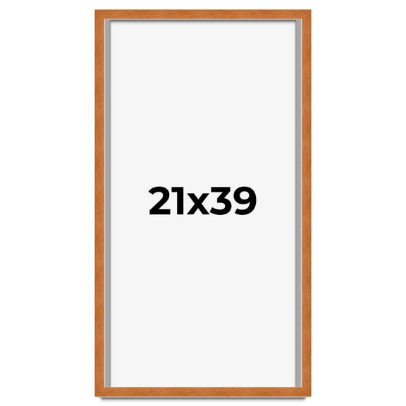 21x39 Shadow Box Frame Brown | 0.875 Inches Deep Real Wood Contemporary Shadowbox Display Frame |