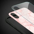 thumbnail image 3 of Reiko brand for iphone X/Reiko brand for iphone Xs Hard Glass Design Tpu Case With Pink Marble, 3 of 4