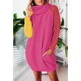 thumbnail image 3 of LAICAIW Women's Loose Turtleneck Oversize Long Pullover Sweater Dress, 3 of 5
