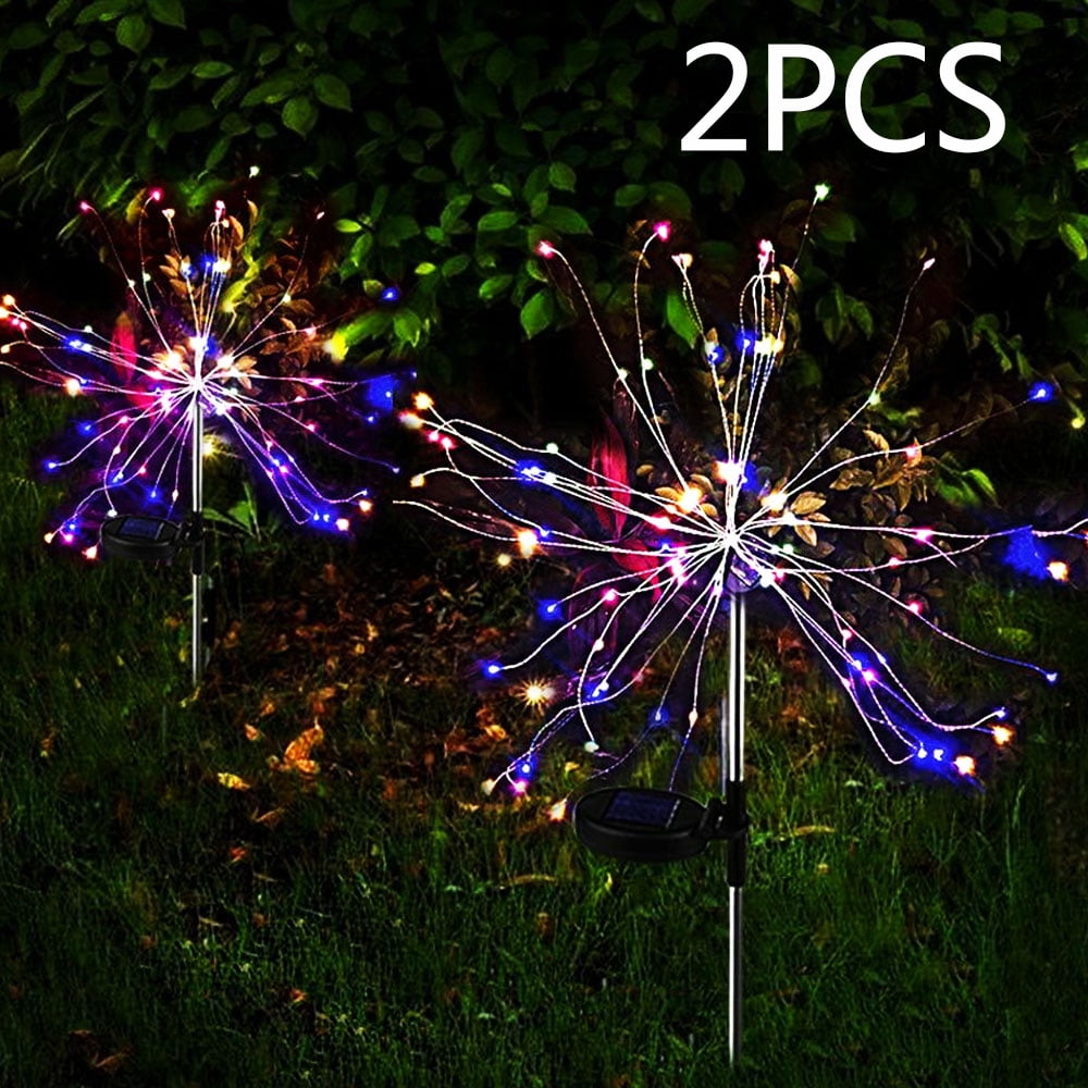 ODOMY Starburst Solar Powered Stake Lights Warm White ...