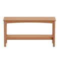 thumbnail image 3 of WestinTrends 55" Outdoor Patio HDPE Adirondack 2-Tier Shelf Console Table, Teak, 3 of 16