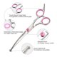 thumbnail image 3 of Juego de 6 tijeras profesionales para cortar el pelo de perros y mascotas, tijeras de peluquería, kit de herramientas de entresacar con peine y paño limpiador., 3 of 10