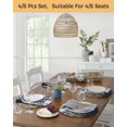 thumbnail image 5 of 15 Inch Round Placemats Set of 4, Grey Forest Non Slip Heat Insulation PP Table Mats, Vintage Foggy Woods Tree Washable Place Mats for Kitchen Dining Party Table Decor, 5 of 7