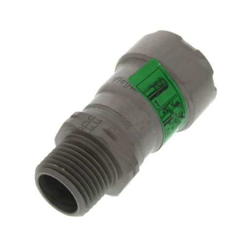 Viega MegaPress 1/2" Press x Male Thread Adapter in Carbon Steel, Zinc-Nickel Coating - 25100