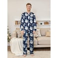 thumbnail image 4 of Family Matching Christmas Pajamas Set Santa Letter Print Holiday Satin Sleepwear Dad Mom Kids PJs, 4 of 10