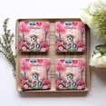 thumbnail image 4 of Hello Valentine’s Day Alaskan Malamute Flower Crown Romantic Pink Floral Set of 4 Stone Coasters Alaska Mal Dog Lovers Gifts 4x4in Absorbent Soapstone Coaster - 00031, 4 of 5