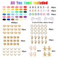 thumbnail image 3 of Quefe 5000pcs Clay Heishi Beads for Bracelet Jewelry Making, Polymer Flat Round Clay Beads Kit with 240pcs Letter Beads, Pendant Charms and Elastic Strings, 36 Colors 6mm, 3 of 3