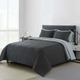 thumbnail image 2 of Mainstays 7-Piece Reversible Black Bed in a Bag Comforter Set with Sheets, Full, Adult, Unisex, 2 of 13