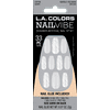 L.A. COLORS Nail Frill Artificial Nail Tips, Marble-ous Mani, 33 Pieces