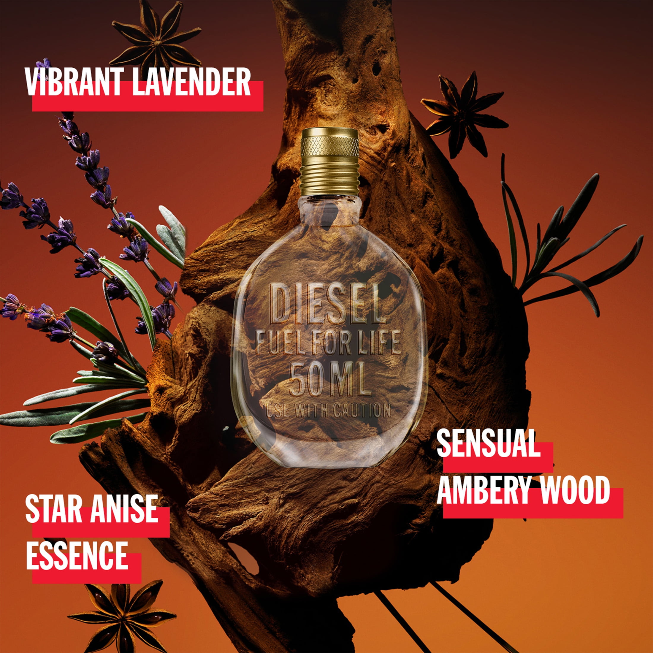 Free Shipping! Diesel Fuel for Life Eau de Toilette Spray Men 1.7