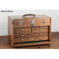 thumbnail image 2 of Gerstner 1805-NW - Natural Walnut Wood Retro Chest - for Home, Work or Office, 2 of 3