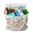 thumbnail image 2 of Sac Fourre-Tout en Toile à Imprimé Floral - Sac d'Épicerie Pliable et Lavable Réutilisable, 2 of 5