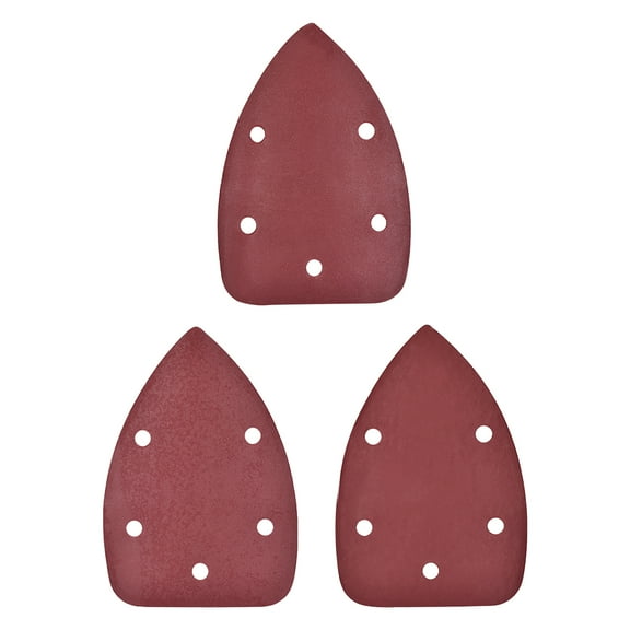30pcs Triangle Detail Sander Sandpaper,Sanding Paper Sander Pads Sheet Assorted 5 Hole 400/600/800 Grits