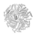 thumbnail image 1 of KLKCMS 100pcs Clamp Cord Crimp End Cap Tip Bracelet Connectors 20mm Sliver, 1 of 9