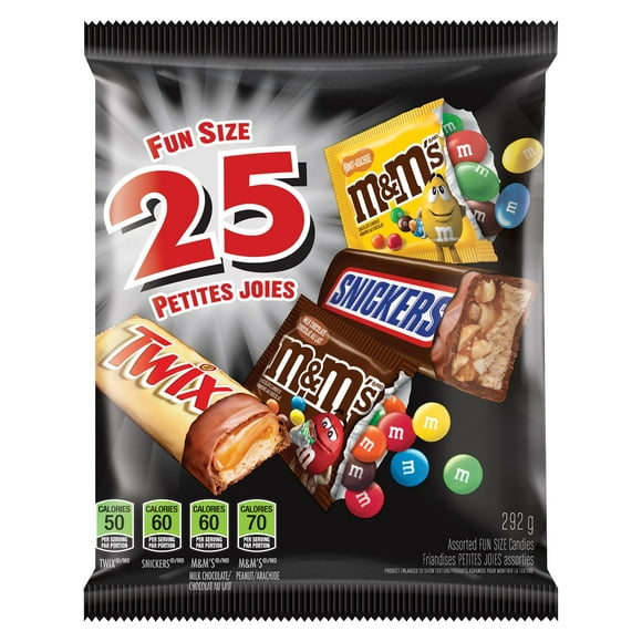 MARS Variety, Halloween Chocolate Candy Bars, Assorted Fun Size Bars, 25 Count, Bag, 25 Packs