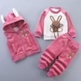 thumbnail image 2 of LOVZFMLL Little Girl Clothes Long Sleeve Top and Pant 3 Piece Sets Going Out Streetwear Casual Fall Winter Outfits 4-5 Years, 2 of 3