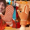 thumbnail image 4 of The Naughty List Mittens | Cozy Knit with a Hidden Attitude, Finger Mittens,Funny Winter Warm Gift for Women(orange(2 pair)), 4 of 7