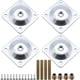 thumbnail image 1 of Juego de 4 placas de montaje cuadradas de metal para patas de muebles, placas de fijación con pernos y tornillos para colgar, suministro de adaptadores para asientos de patas de sofá, sillón de mesa,, 1 of 5
