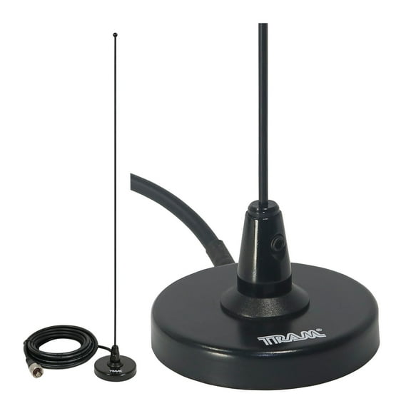 Tram 150 MHz to 155 MHz VHF Pre-Tuned Magnet Antenna, 19-1/4-In. Tall with 12-Ft. RG58 Cable and PL-259 Connector, 10201