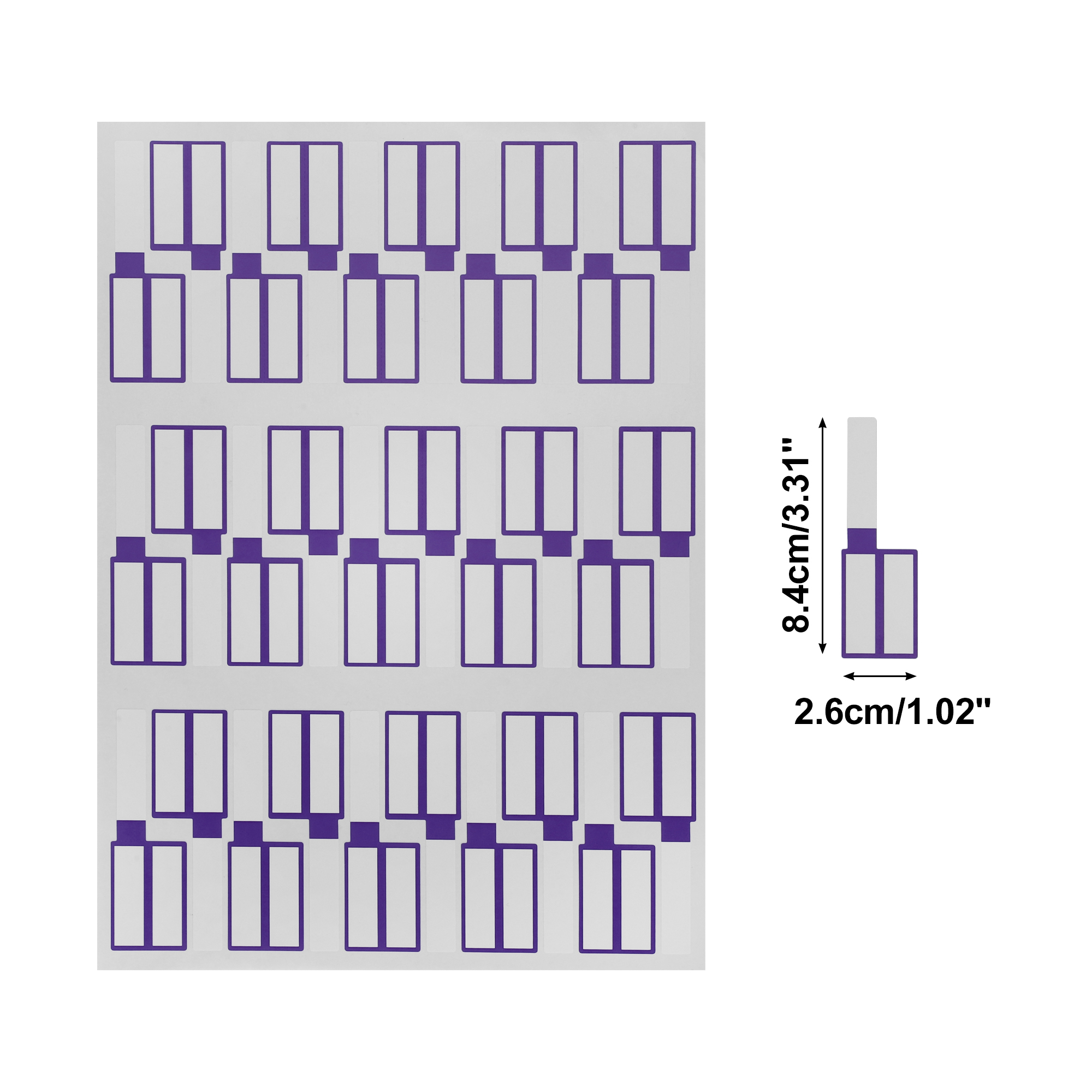 Unique Bargains P-Type Handwritten New Model Gift Stickers 3.31"x1.02" 6 Pcs Purple