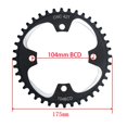 thumbnail image 4 of Black Mountain Bike Crank 104 BCD Accesorios Set Aleación de aluminio para bicicleta BMX Bielas 42T kusrkot Brazo de manivela de bicicleta plegable, 4 of 8