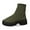 Army Green, variant on Ankle Boots Women Autumn Winter British Fashion Platform Ankle Boots Outdoor Warm Shoes Booties Women Army Green 37