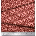 thumbnail image 3 of Soimoi Tissu Popeline de Coton Rouge Tissu Imprimé Damas à Fil 1 Yard 56 Pouces de Large, 3 of 3