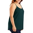 thumbnail image 4 of Qulqfy Scoop Neck Women Tank Tops Solid Plus Size Flowy Sleeveless Knit Casual Summer Beach Army Green Dressy Graphic Shirts XL, 4 of 4