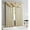 Ivory, variant on Bridget 5 Piece Crushed Satin Curtain Set with Beaded Austrian Valances, 84" Long (Gold)