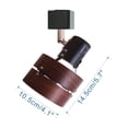 thumbnail image 3 of FSLiving Vintage Style Adjustable Angle H-Type Track Head E26 Base Black Walnut Lampshade Ceiling Light Track Light Fixture for Gallery Loft Office Kitchen,Bulb and Track Not Included - 3 Lights, 3 of 8