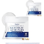 Glycolic Acid Pads, Exfoliating Resurfacing Pads for Face with Salicylic Acid Pad with Tea Tree Oil, Exfoliating Face Peel & Radiance Deep Cleaning Effect, Dark Spot Removers 60 Count
