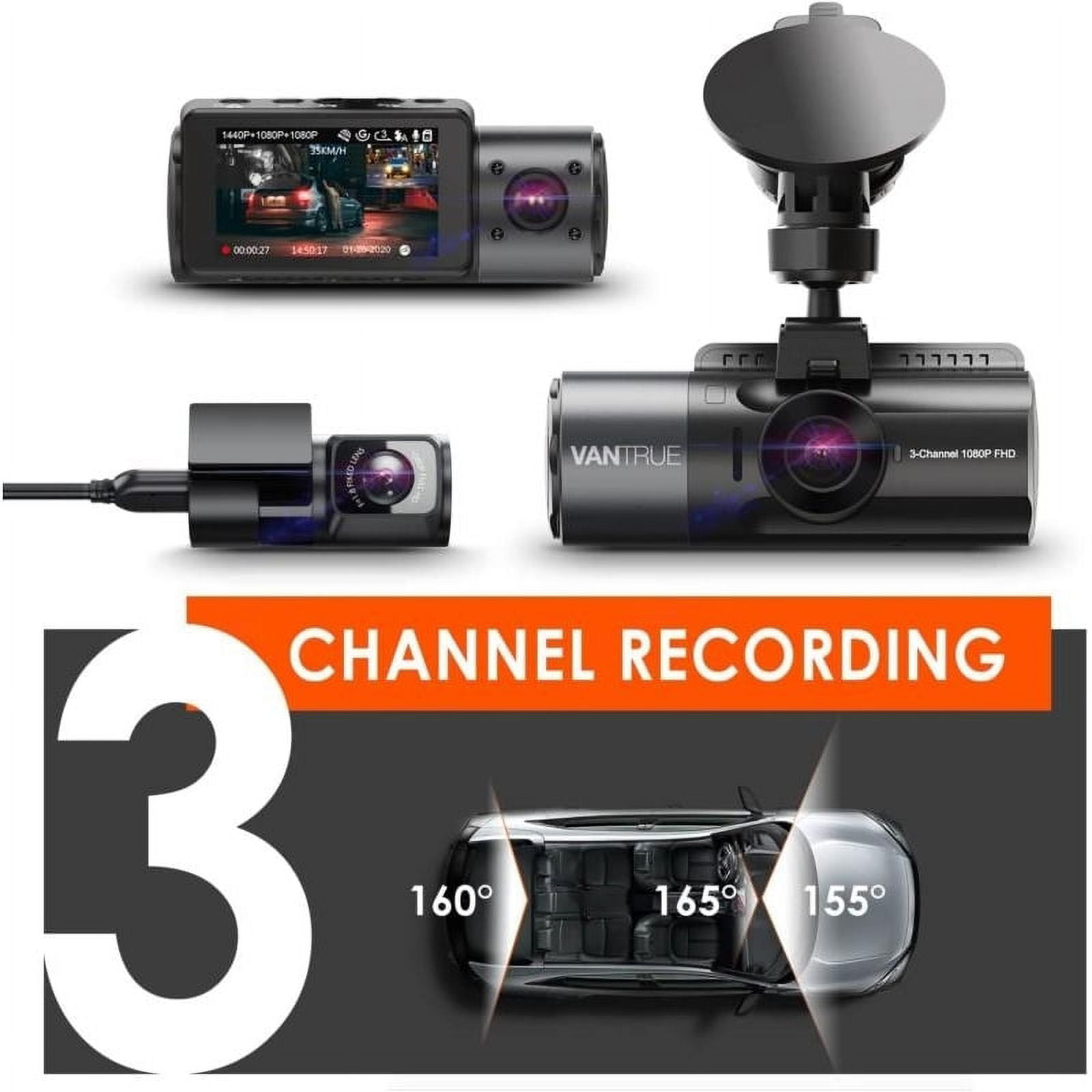 VANTRUE OnDash N4 3チャンネルドライブレコーダー Vantrue N4 3-Channel 4K Dash Cam, Front, Rear & Inside Recorder