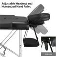 thumbnail image 6 of Topeakmart Adjustable Massage Bed Portable Massage Table Spa Table with Headrest/Armrest/Hand Pallet Black, 6 of 7