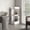 White, variant on 46" Tall, 18.30 in Wide - Store Wine and Glassware - Corner in Living Area - Enhance Decor with Sleek Look