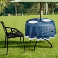 thumbnail image 7 of Coolnut Sea Moon Round Tablecloth 60" Outdoor Table Covers with Umbrella Hole and Zipper for Kitchen Dining Picnic Party Home Decor, 7 of 7