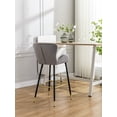 thumbnail image 3 of Luccalily Counter Height Bar Stools set of 2,Velvet Bar stools with Back and Footrest,Modern Design and Golden feet for Kitchen,Bistro Pub, Dining Chair, 3 of 12